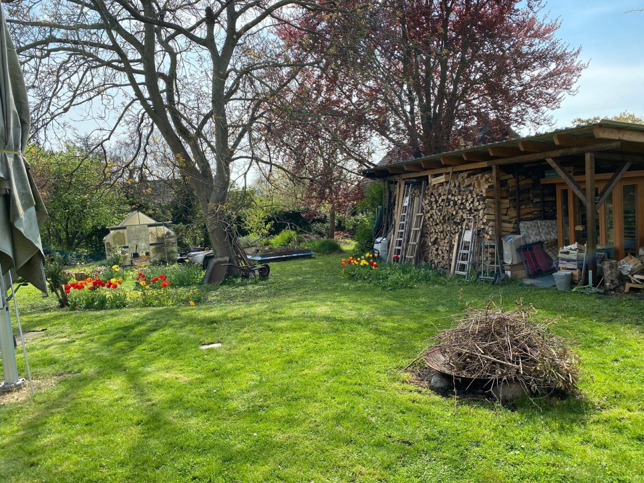 Blick in den großen Garten - mit Potential für Bauprojekt Blick in den großen Garten - mit Potential für Bauprojekt